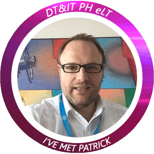 I met Patrick during the Bayer DT&IT Pharma eLT meeting May 2023 POAP image
