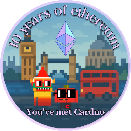 You've met Cardno - 10 years of Ethereum LDN POAP image