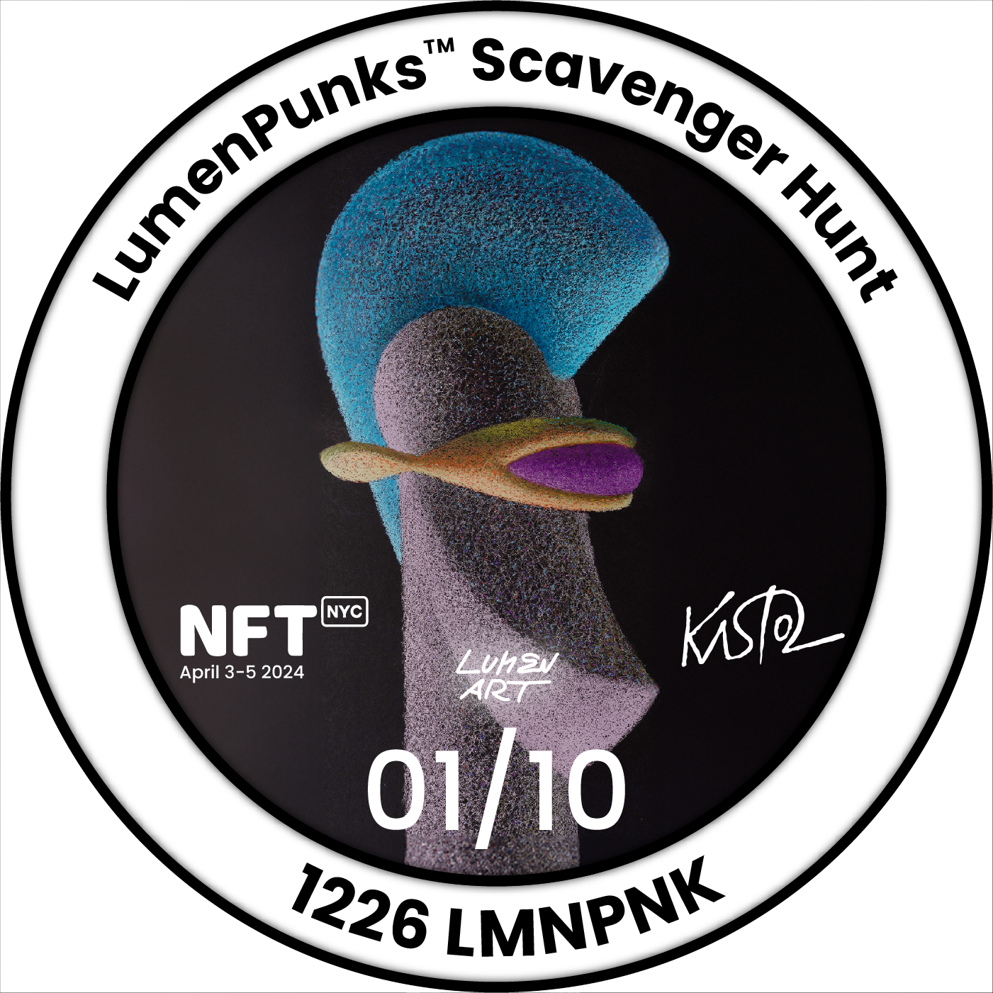 1/10 | LumenPunks™ Scavenger Hunt at NFT.NYC April 3-5 2024 POAP image