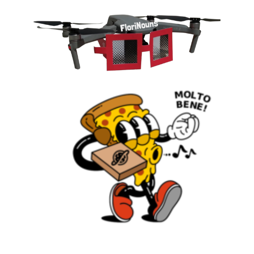 FloriNouns: Drones & Pizza POAP image