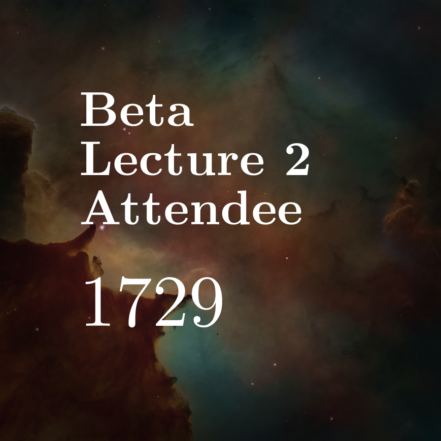 1729 Beta Lecture 2 Attendee POAP image