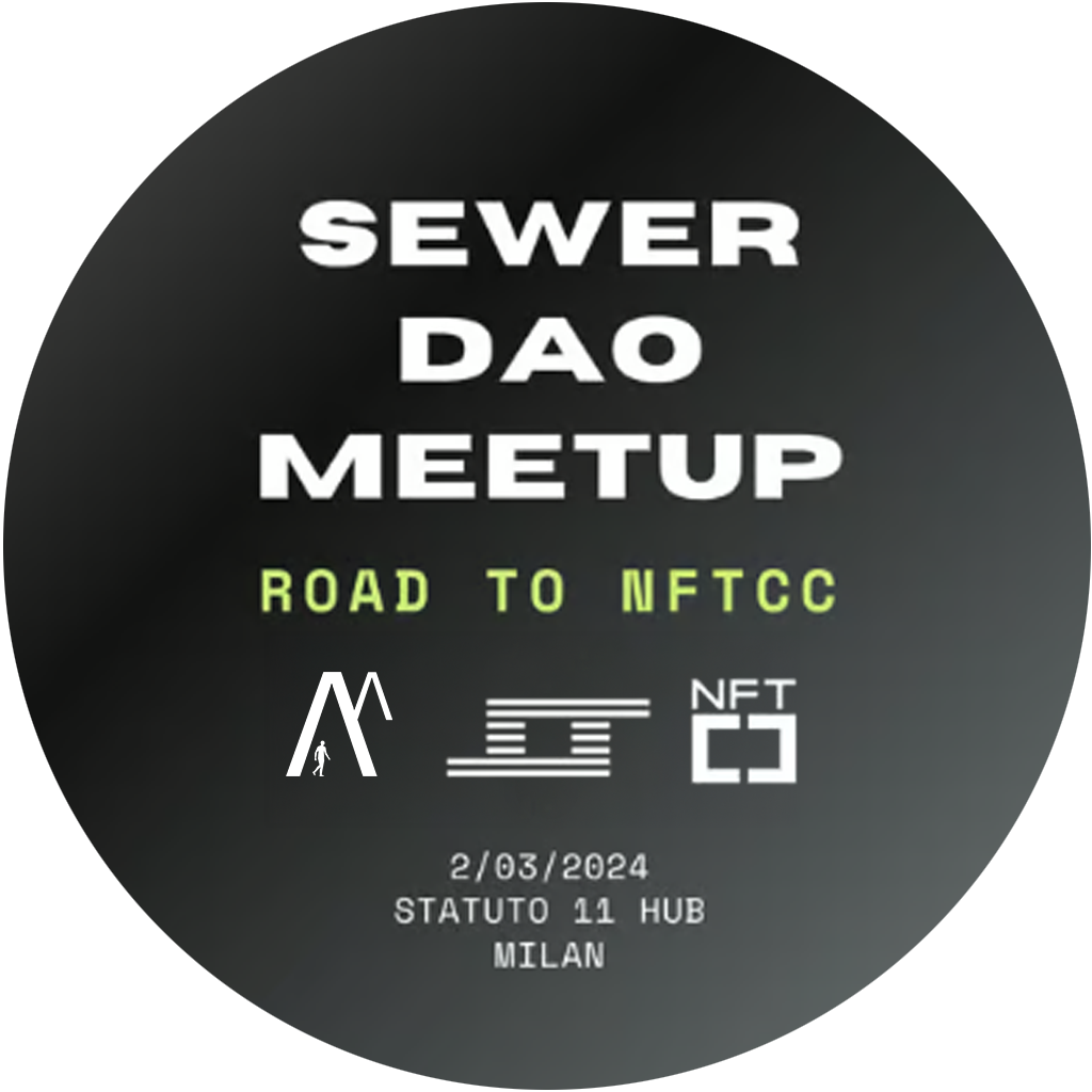 Road to NFTCC - Sewer DAO Meetup - AR exp by Metagate POAP image
