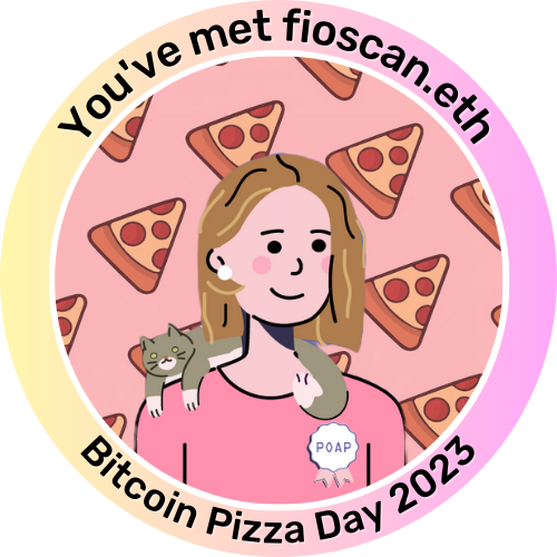 You've met fioscan.eth at the Bitcoin Pizza Day 2023 POAP image
