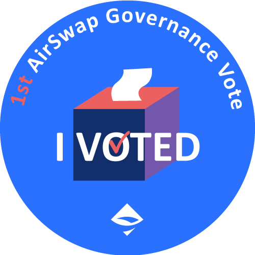 1st AirSwap Governance Vote POAP image