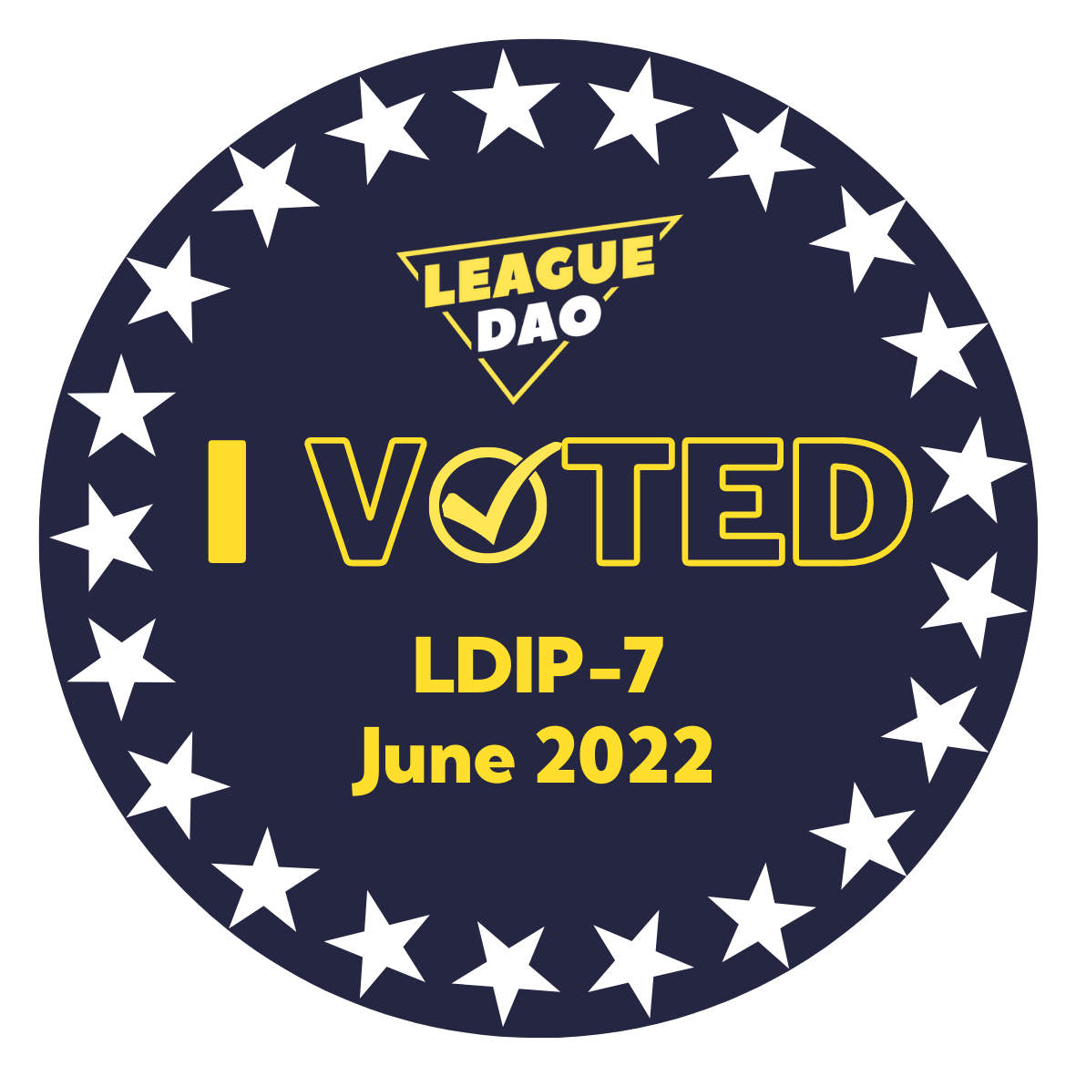 1st On-Chain LeagueDAO Vote  POAP image