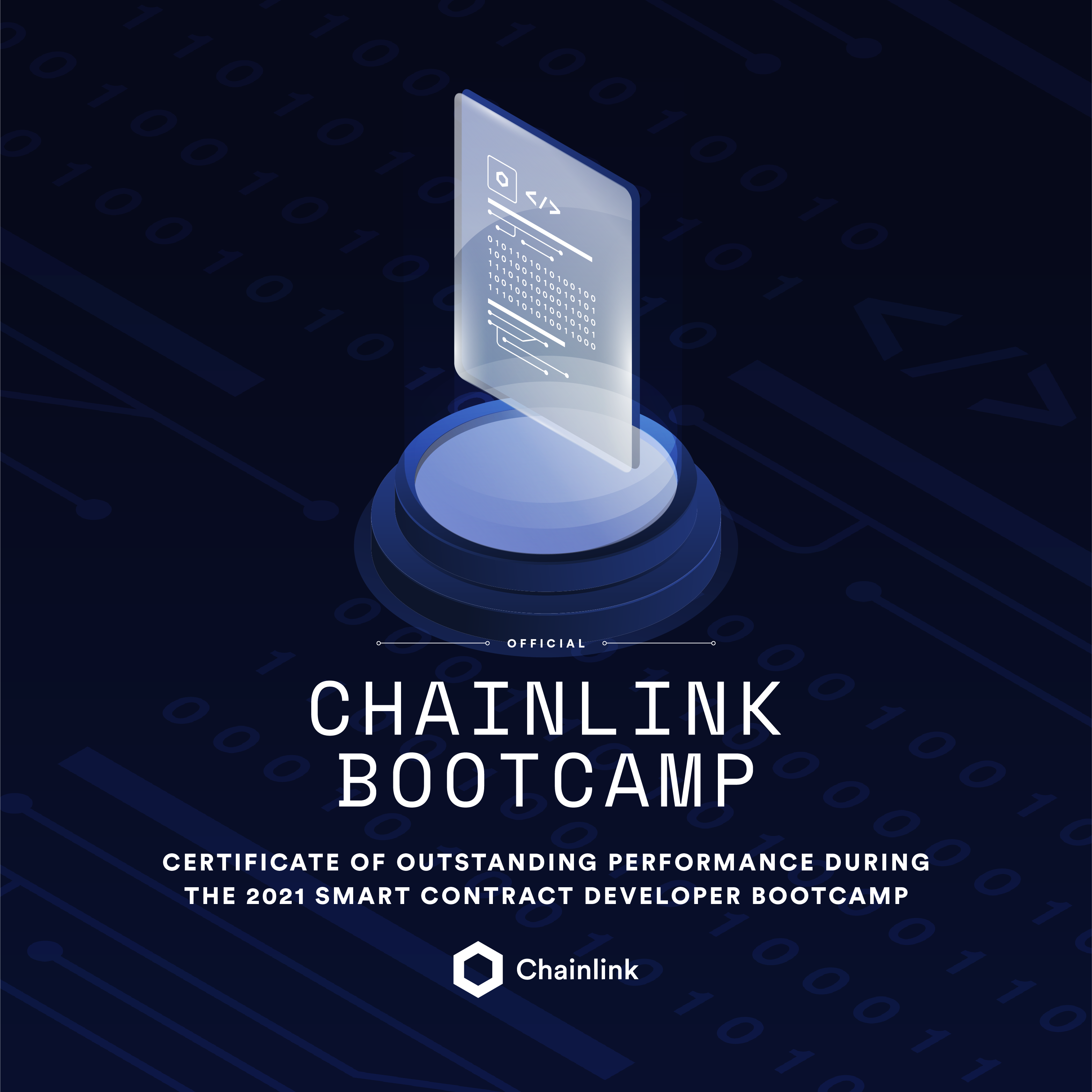 2021 Smart Contract Developer Bootcamp - Trainer Certificates POAP image