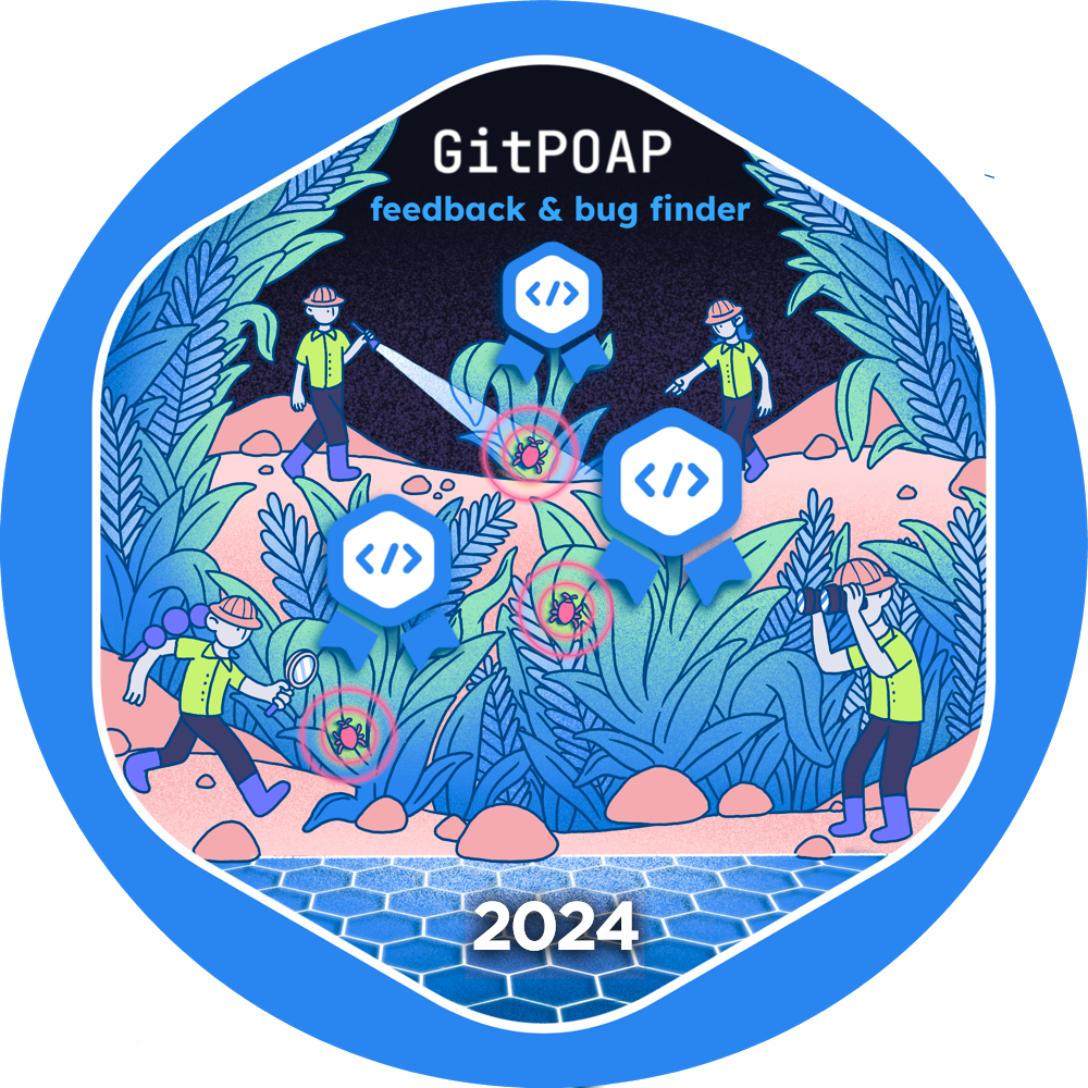 2024 GitPOAP Feedback Contributor & Bug Finder POAP image