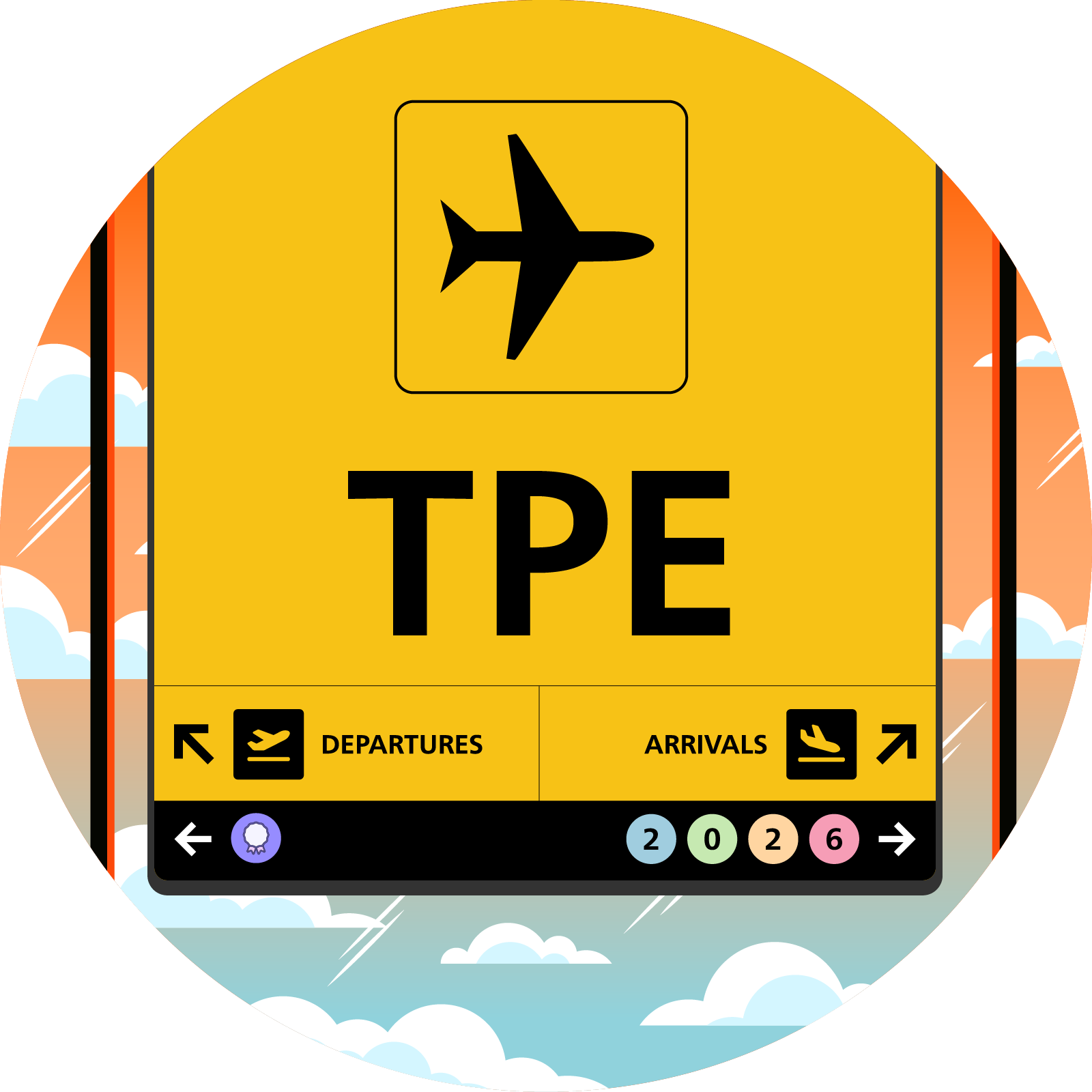 I passed through Taiwan Taoyuan International Airport (TPE) in 2026 POAP image