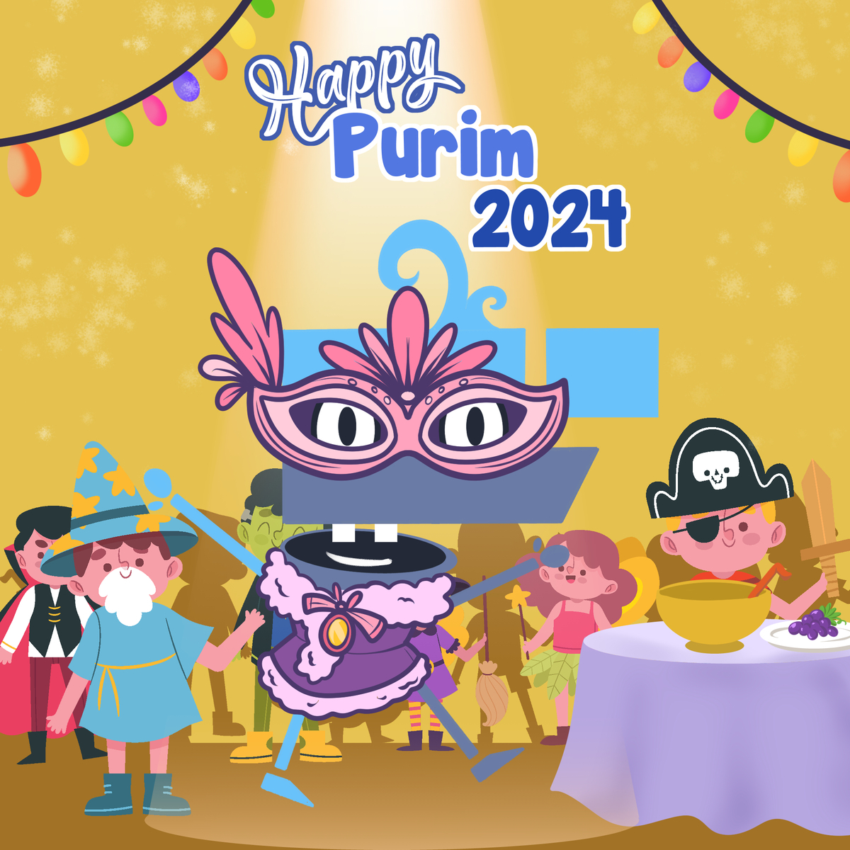Happy Purim 2024! And you dressed up in costume! POAP image