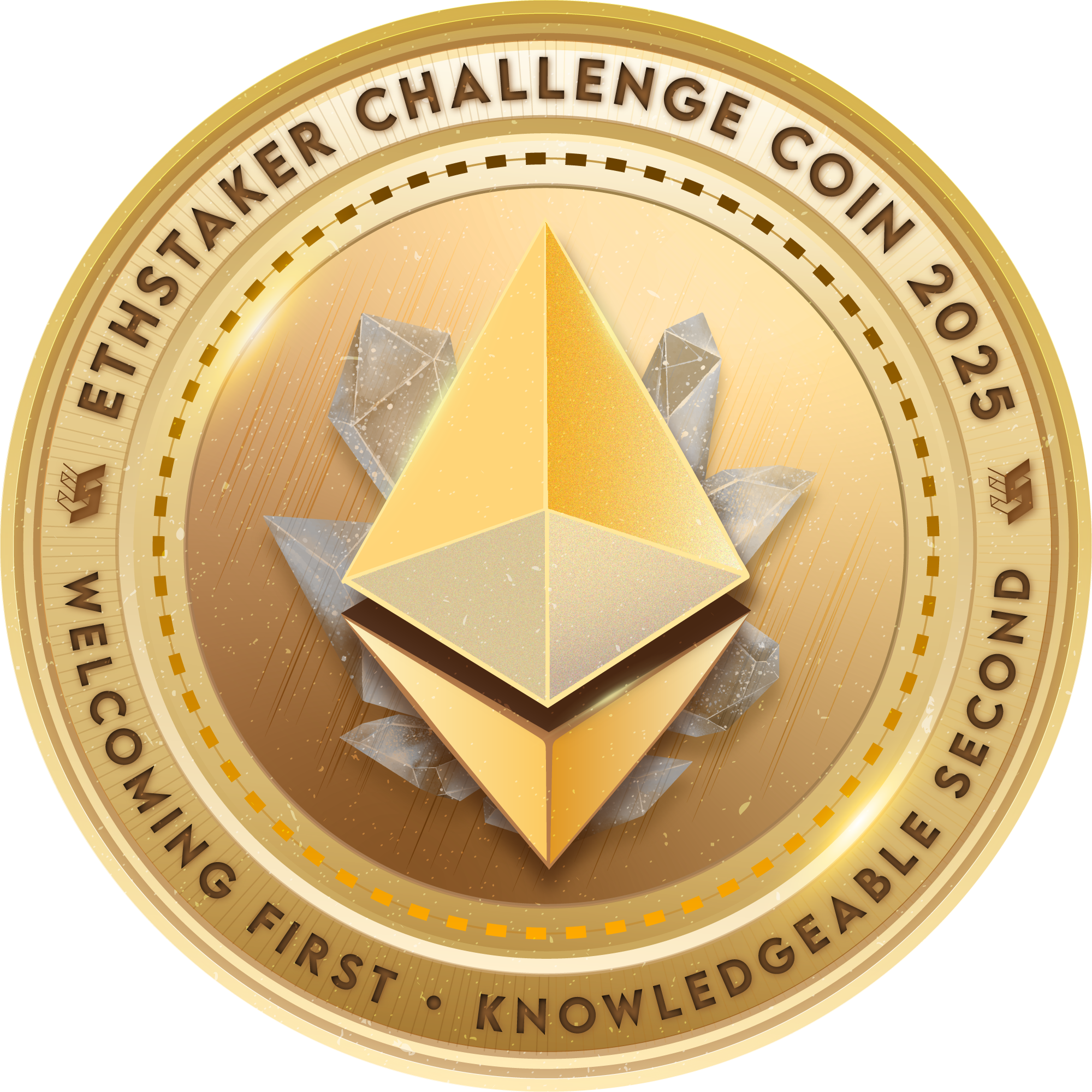 EthStaker Challenge Coin - 2025 zoomed in.