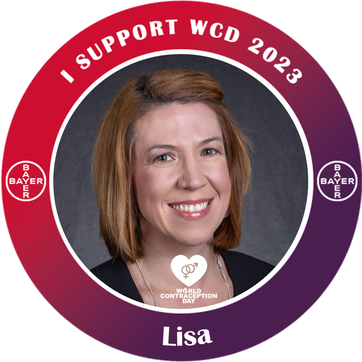Lisa Gaines supports the World Contraception Day 2023 | Bayer POAP image