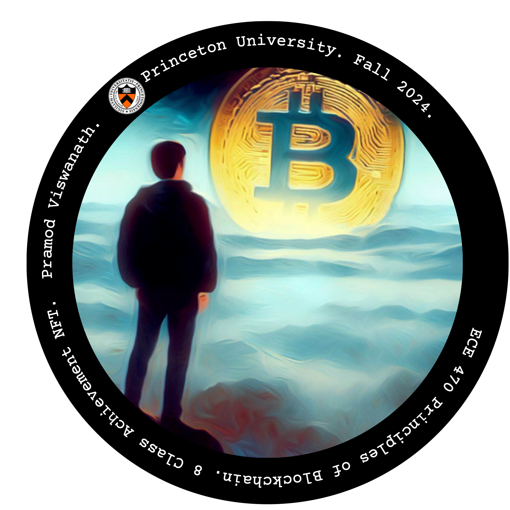 ECE 470 Principles of Blockchain: 8 Class Achievement NFT POAP image