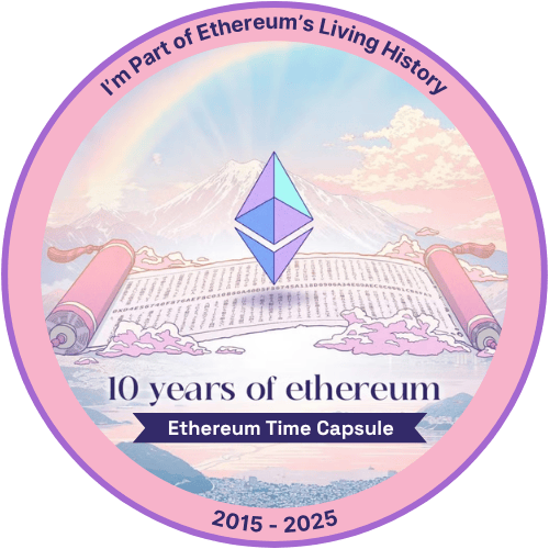 Ethereum 10th Anniversary Time Capsule POAP image