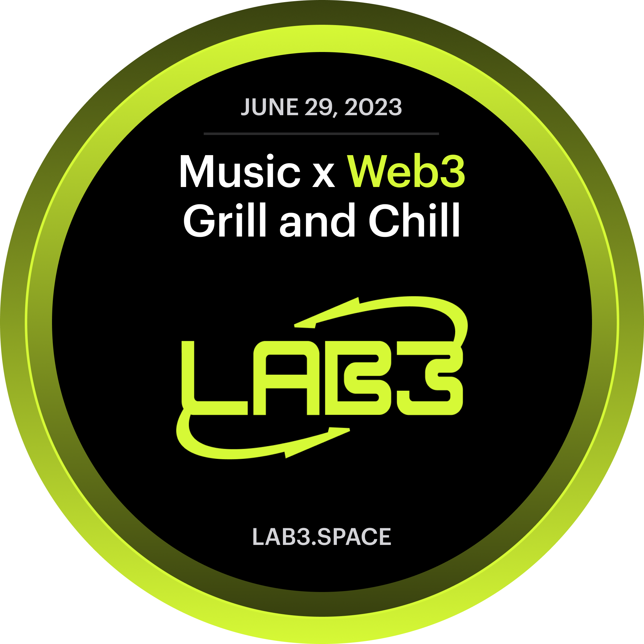 "Web3 Music Community Grill and Chill" POAP image
