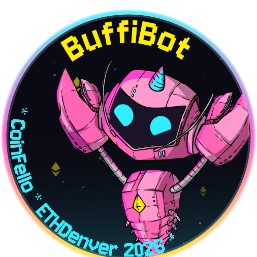 BuffiBot: Official POAP of ETHDenver 2026 zoomed in.
