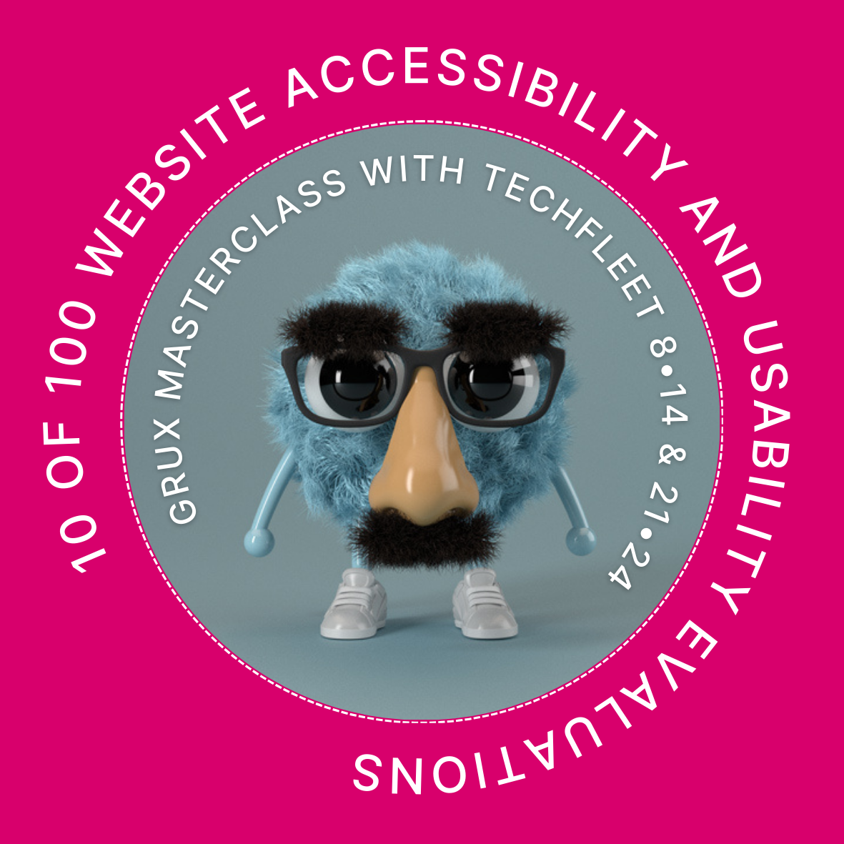 10 of 100 Website Accessibility and Usability Evaluations August 14 & 21, 2024 POAP image