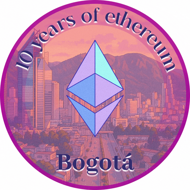 Ethereum's 10 Year Anniversary | Bogotá POAP image