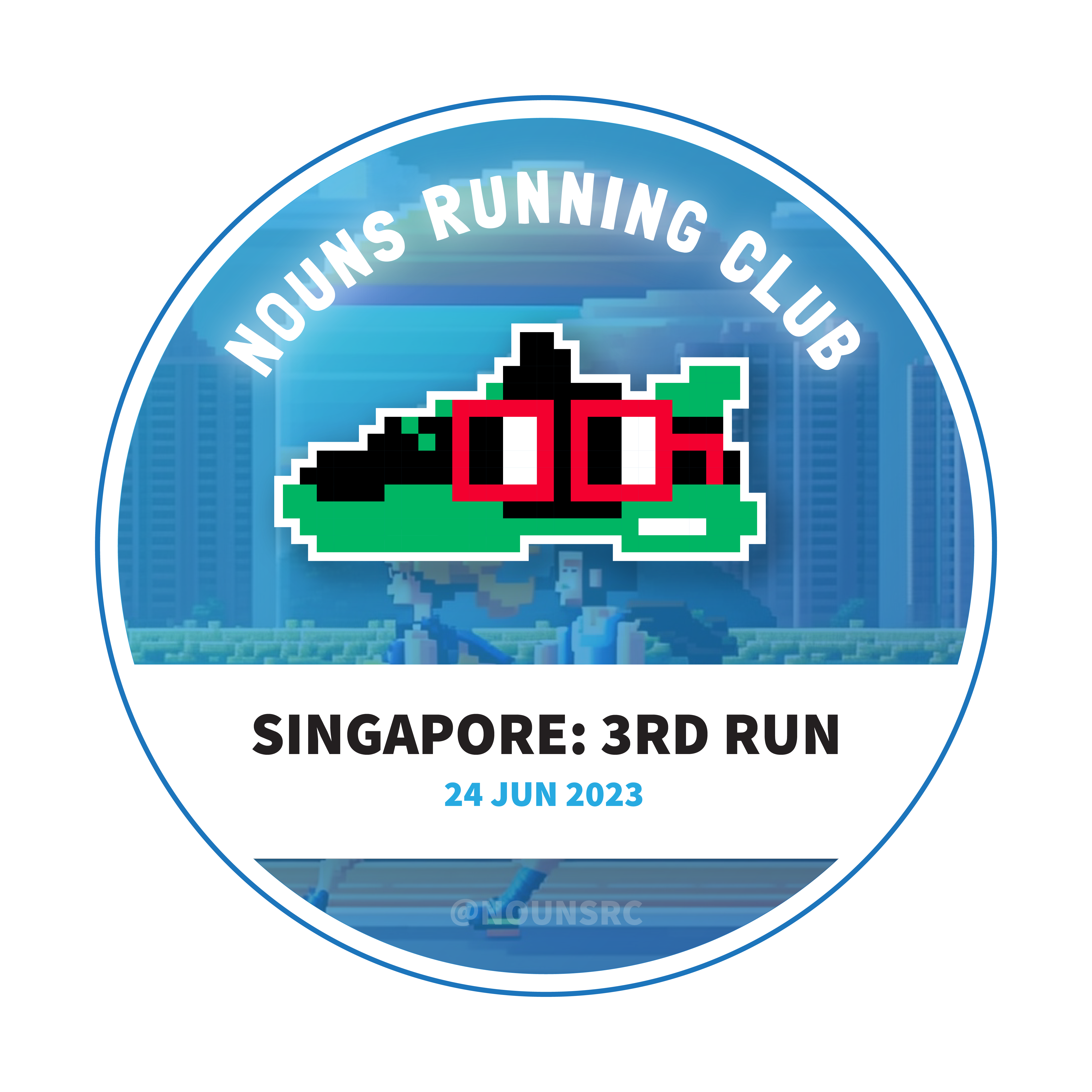 Nouns Running Club Singapore 3rd Run POAP image