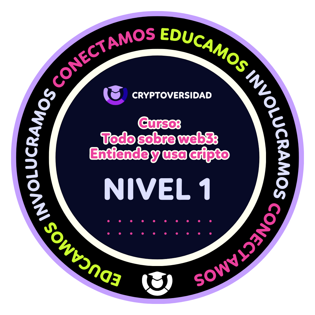 Nivel 1 Completado: Curso de Intro a web3. POAP image
