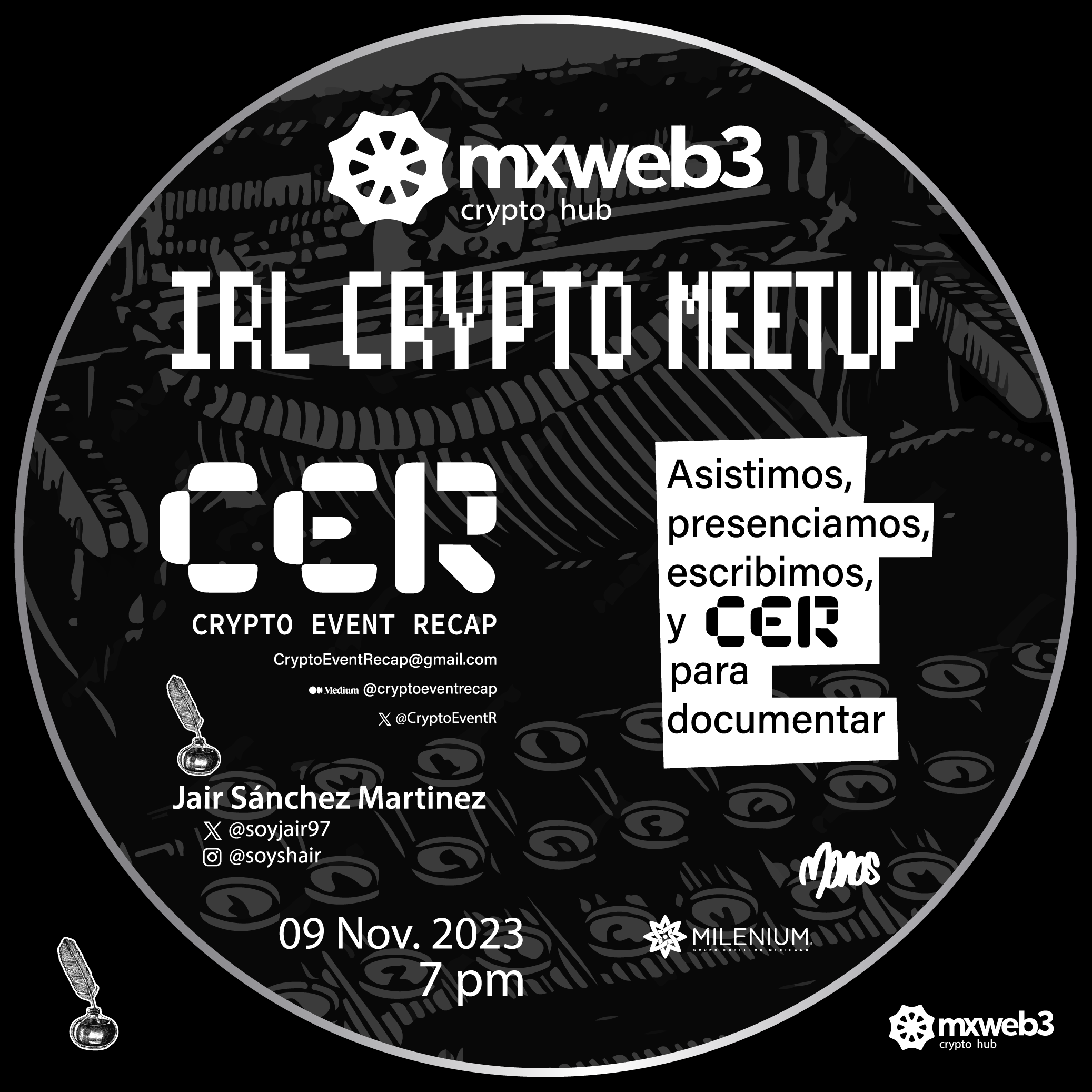 mxweb3 IRL crypto meetup | CER (Crypto Event Recap) | Jair Sanchez Martinez drop image