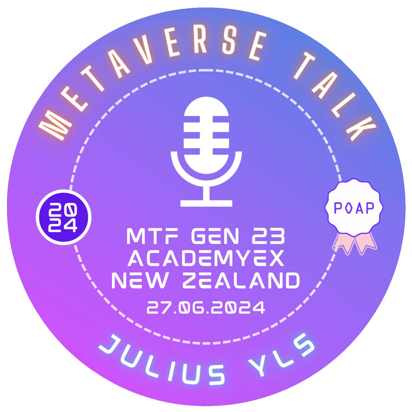 Metaverse Talk with Julius YIs - 27 June 2024 POAP image