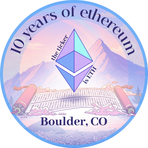 10 Years of Ethereum - Boulder POAP image