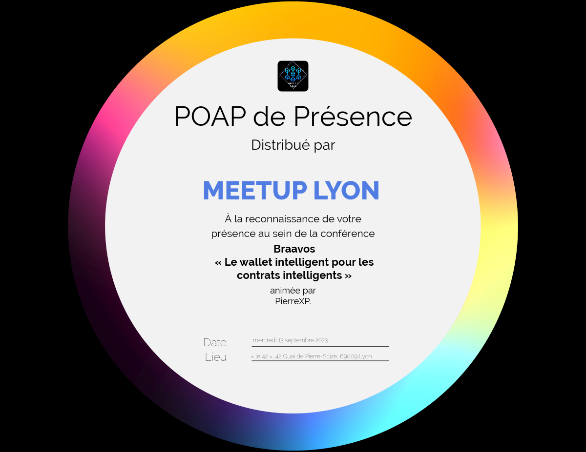 #12 MEETUP LYON | Le wallet intelligent pour les contrats intelligents POAP image