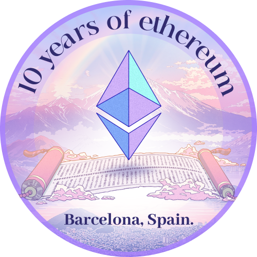 10 years of Ethereum - Barcelona, Spain. POAP image