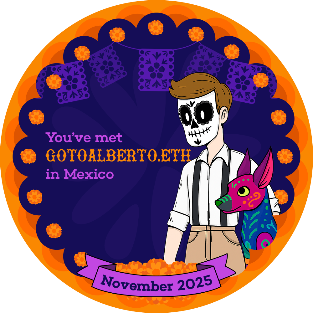 You've met Alberto G. Toribio at Bitso Alcom 2025 Nov, 2025 POAP image