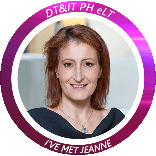 I met Jeanne during the Bayer DT&IT Pharma eLT meeting May 2023 POAP image