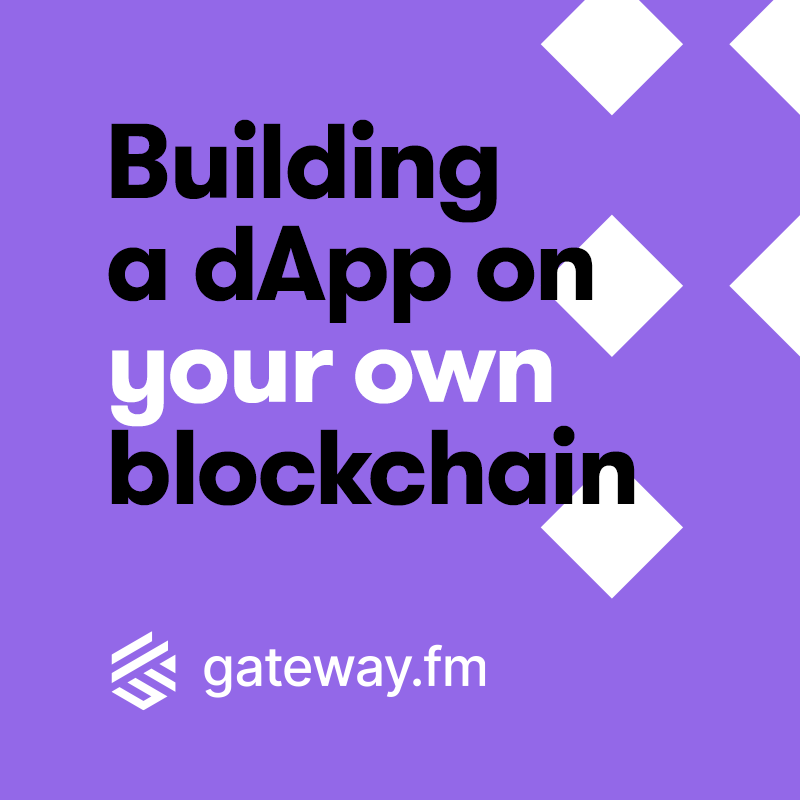 Workshop: Building a dApp on your own blockchain POAP image