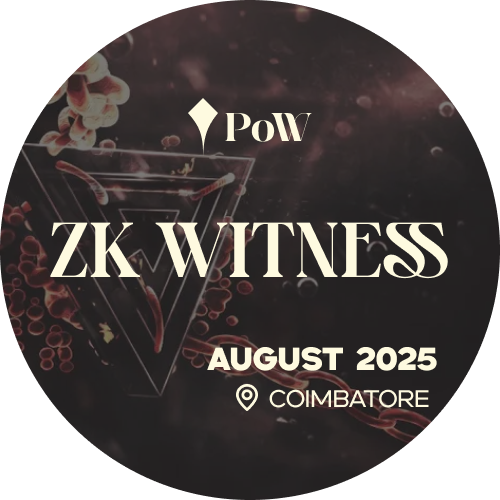 zk witness coimbatore // proof minted POAP image