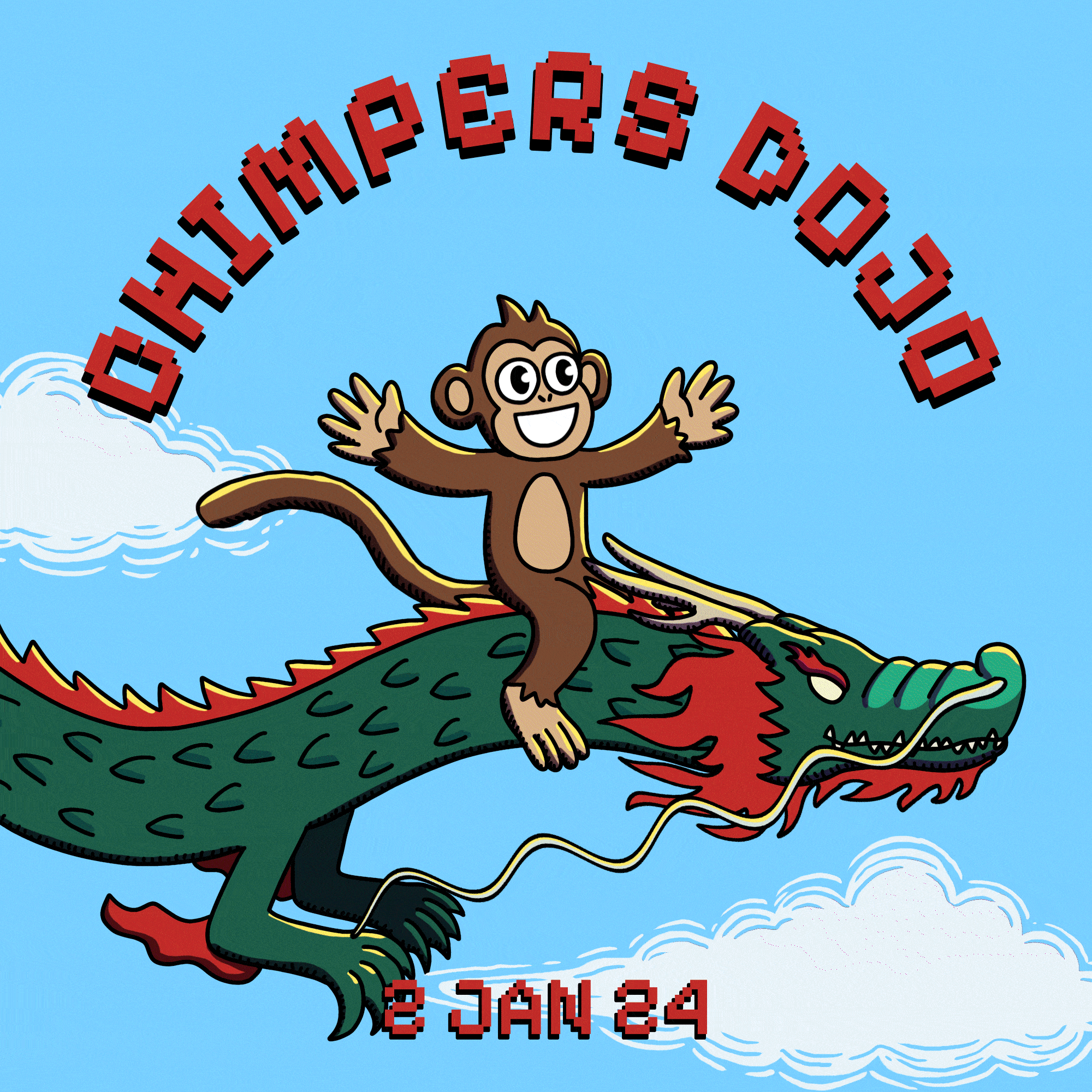 Chimpers Dojo It's Chuesday 02 January 2024 POAP image
