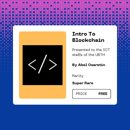 Introduction to Blockchain Technology POAP image