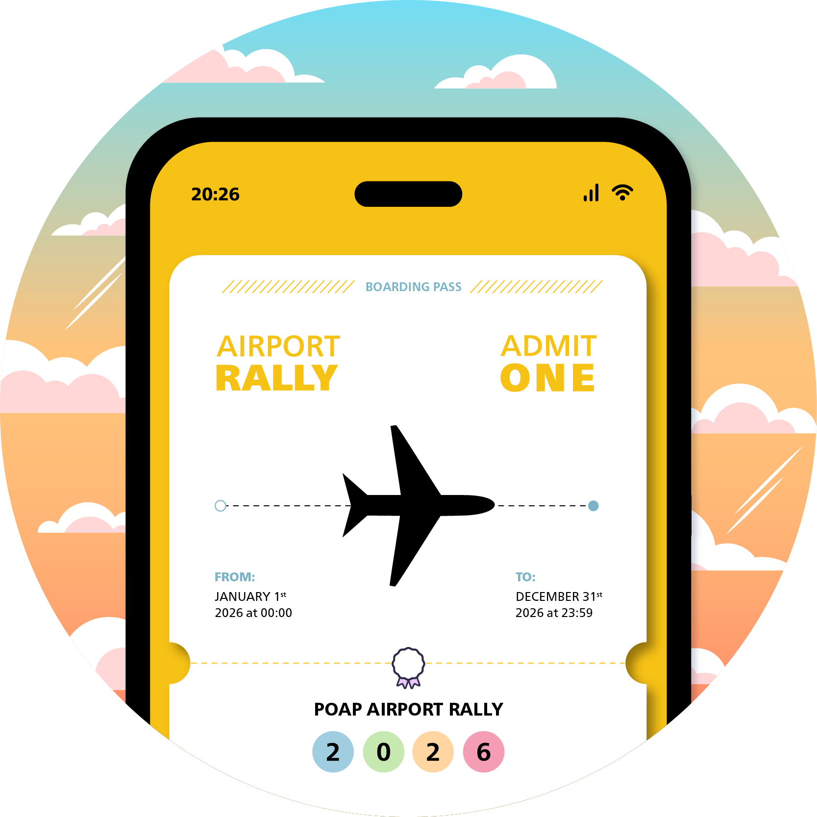 POAP Airport Rally 2026 Boarding Pass drop image