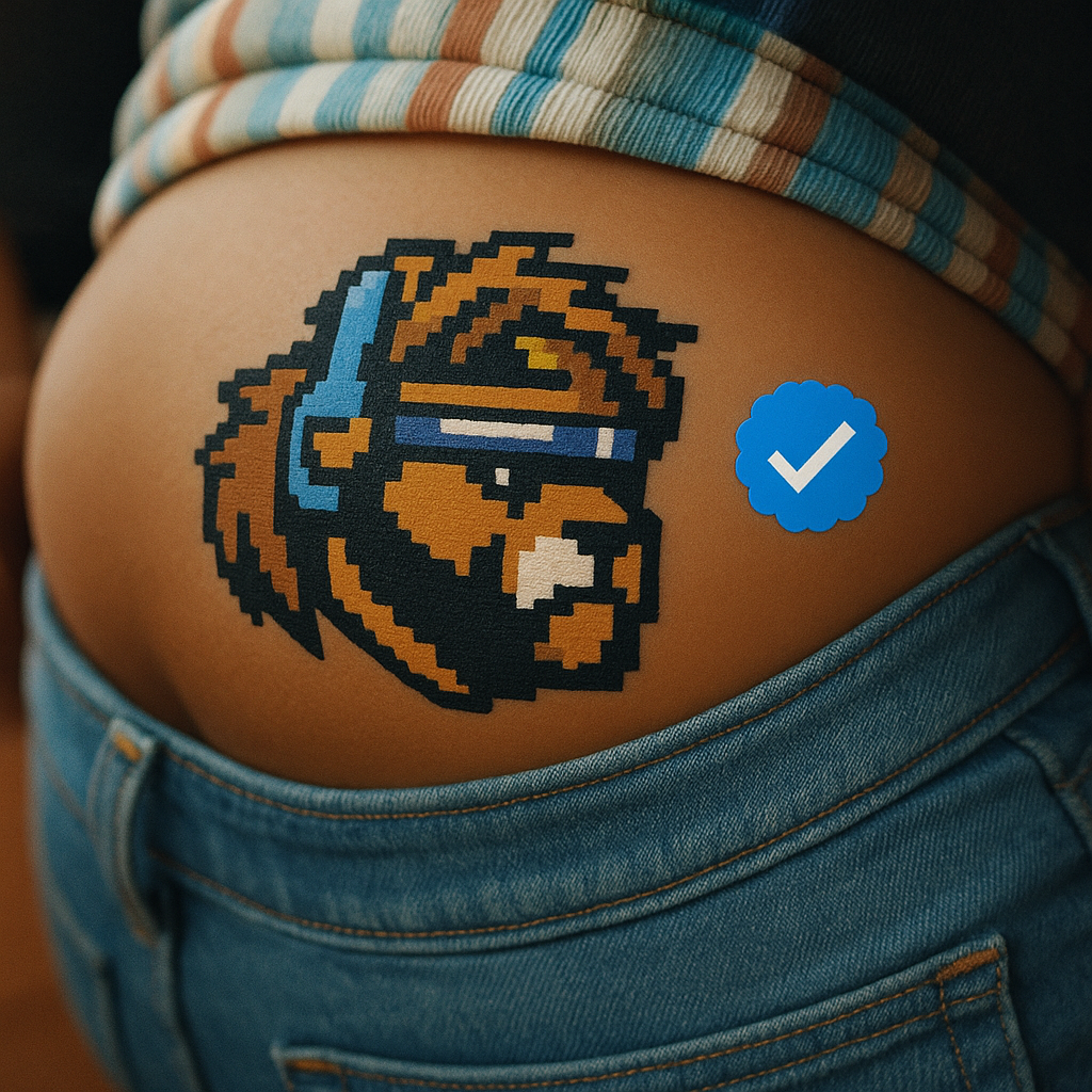EVMavericks OpenSea Collection Checkmark Thanks to IcoBeast Butt Tattoo Bet POAP image