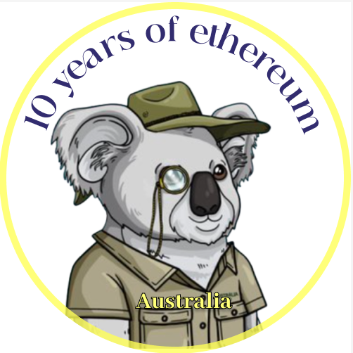 Eth 10 year Australia POAP image