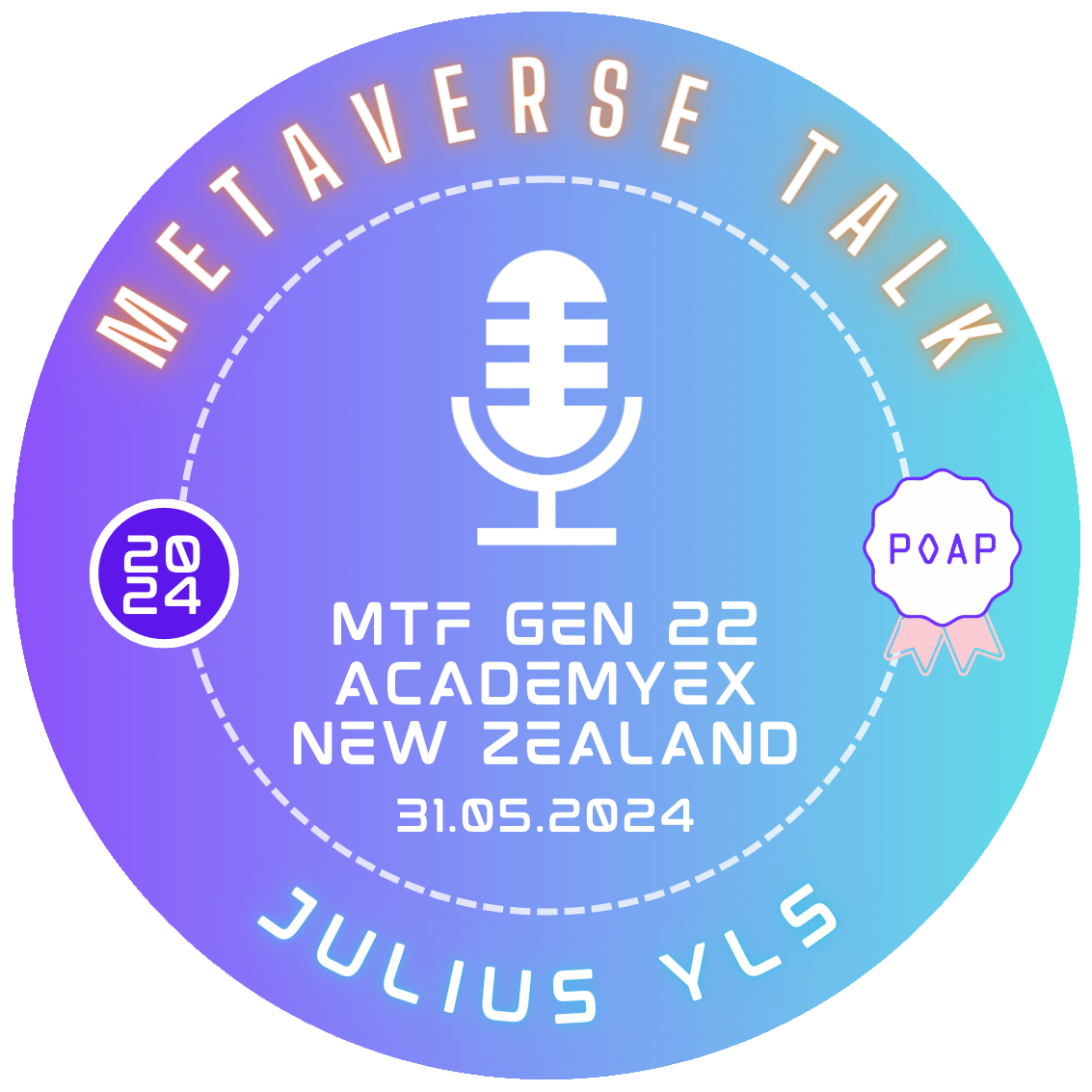 Metaverse Talk with Julius YIs - 31 May 2024 POAP image