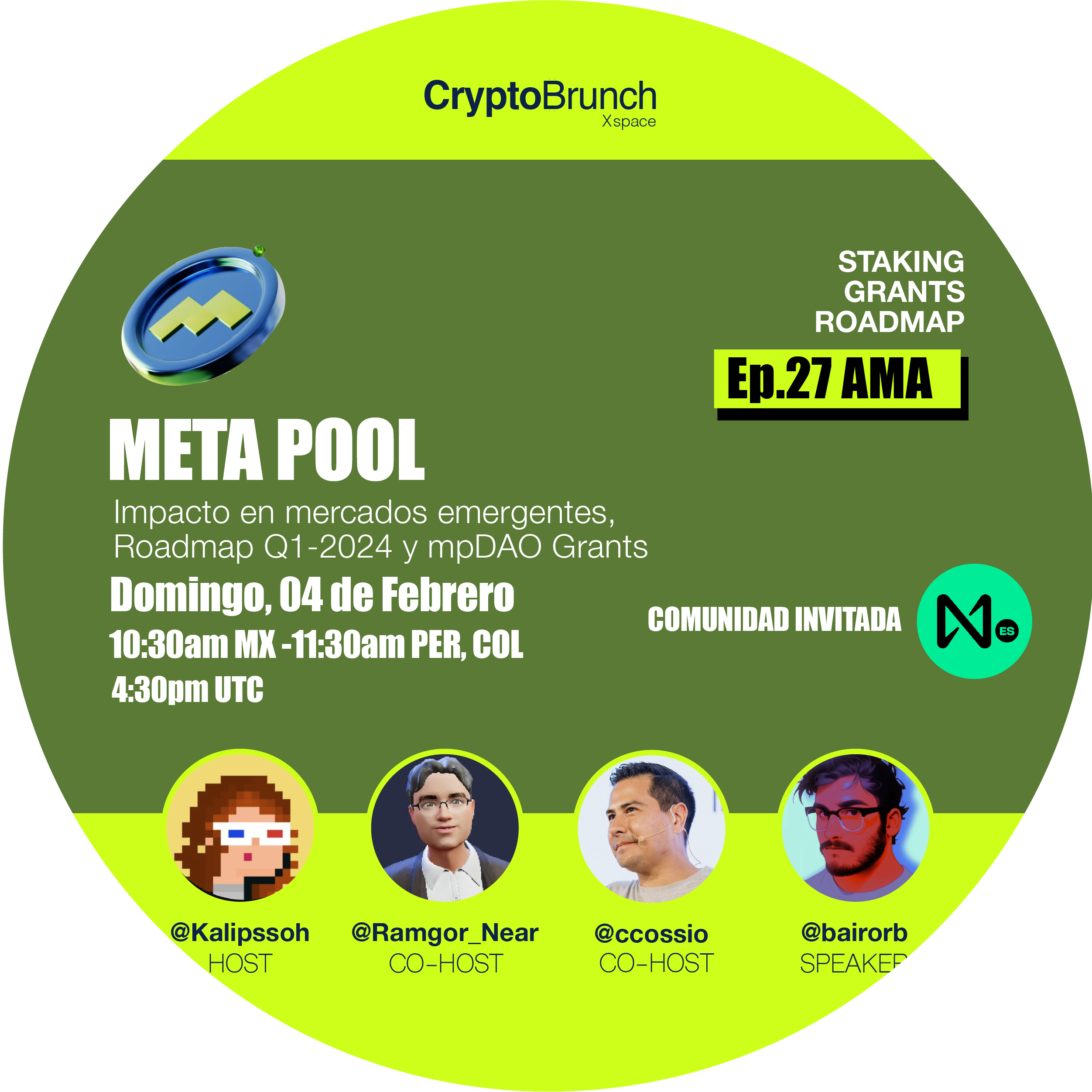 #CryptobrunchLatam Ep.27 #AMA con Meta Pool y Near_ES Community POAP image