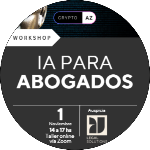 Certificado de asistencia al Workshop "IA para Abogados" - 1/11/2025 - Crypto AZ POAP image