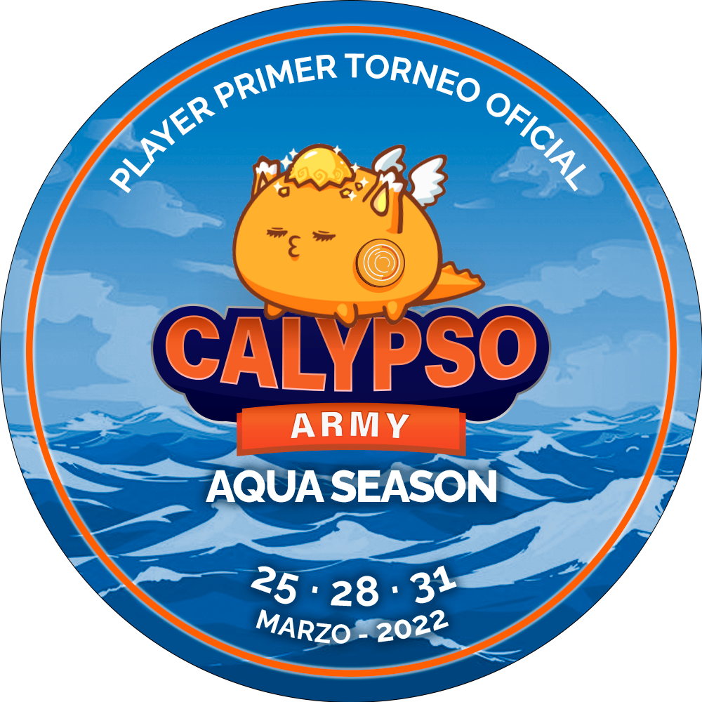 Aqua Season - 1er Torneo oficial Axie - Calypso Army - Player POAP image
