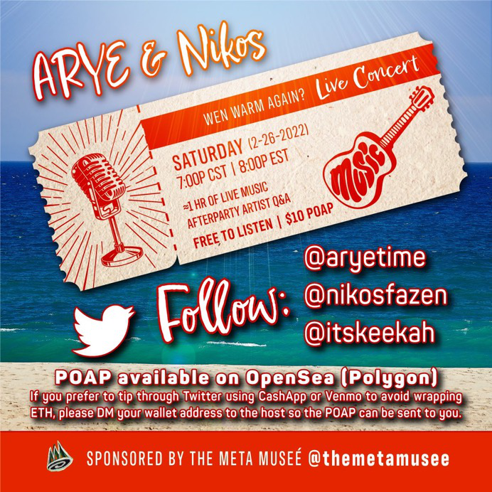 Arye & Nikos Concert Tix #15 POAP image