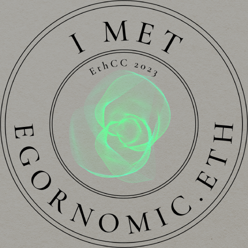 I met egornomic.eth at EthCC 2023 POAP image