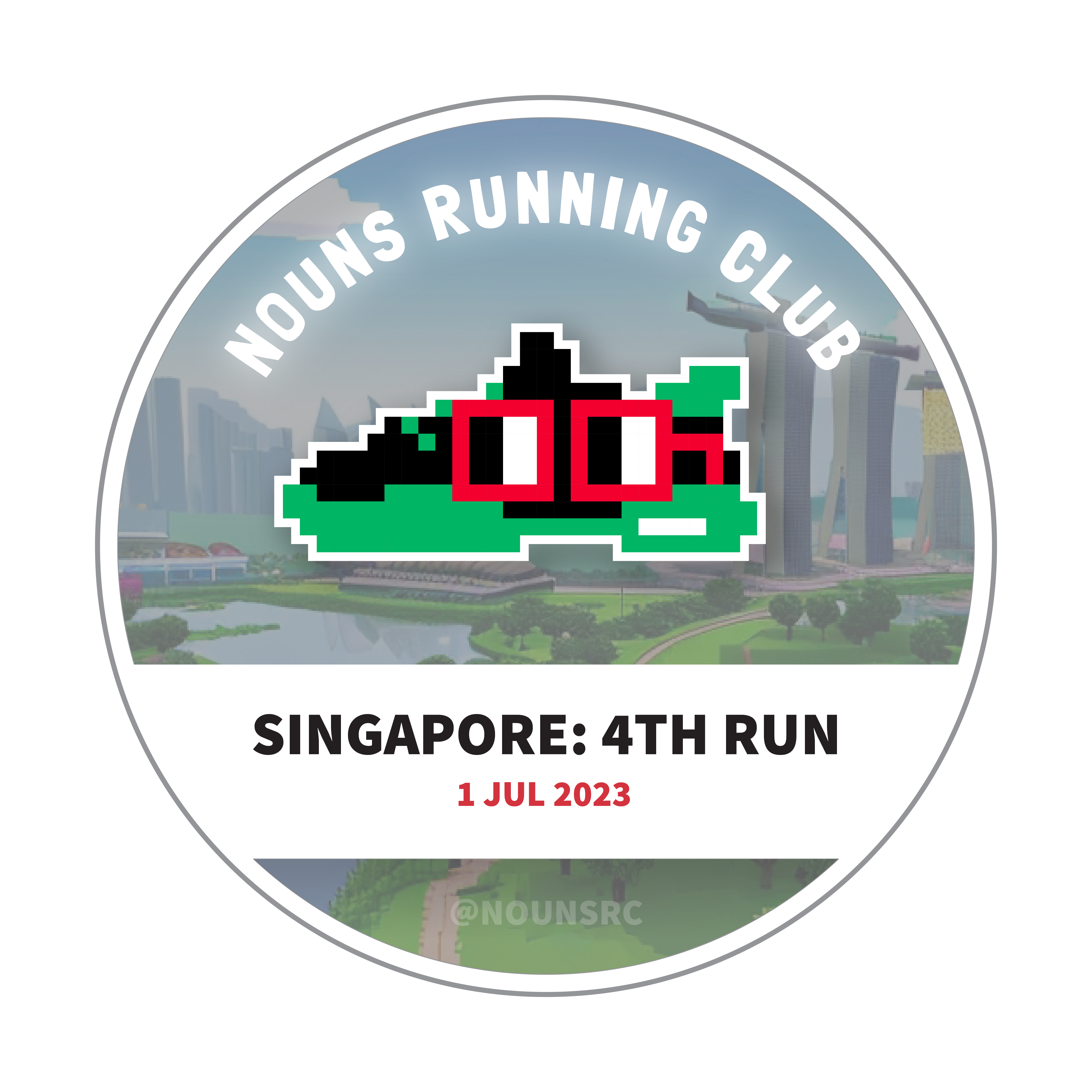 Nouns Running Club Singapore 4th Run POAP image