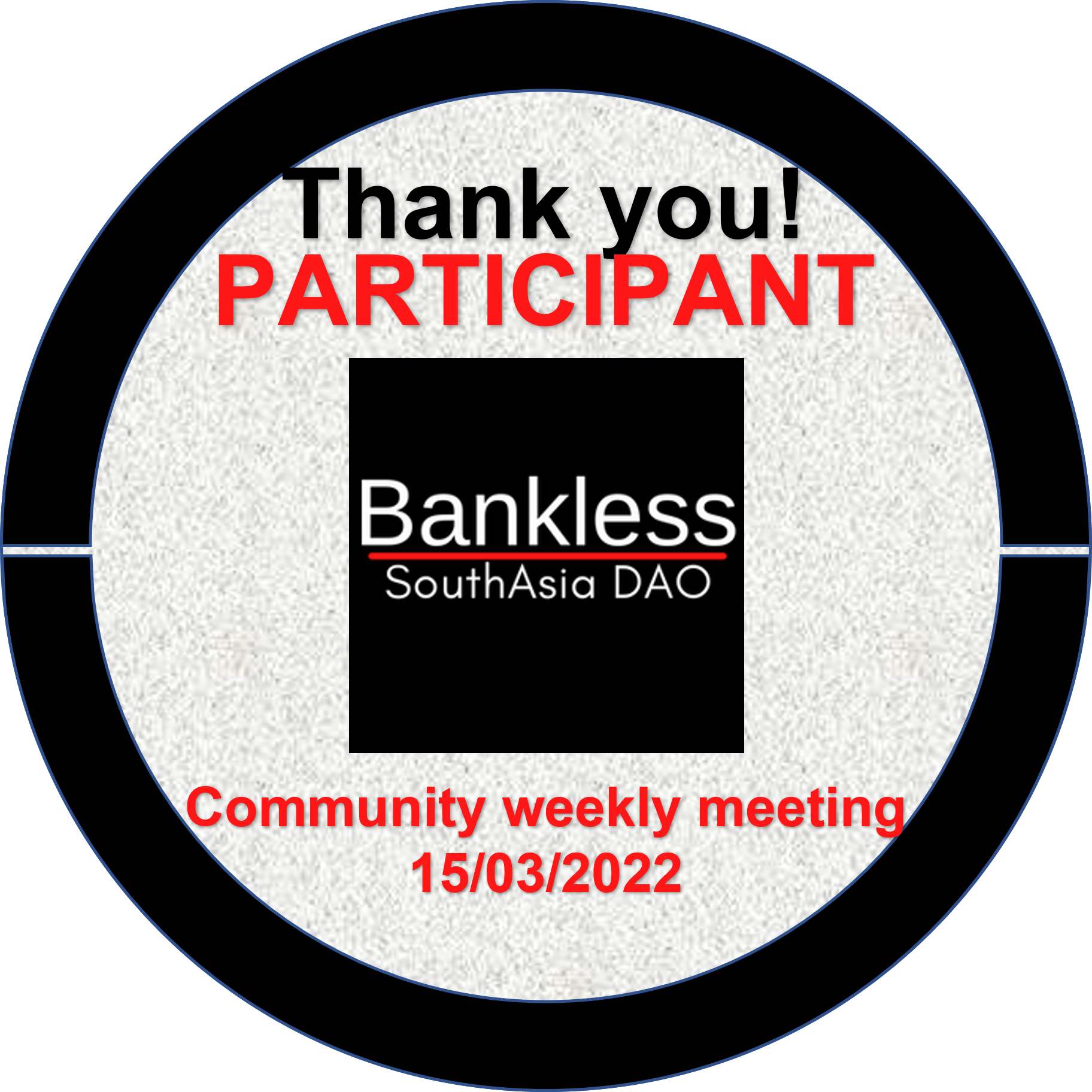 Bankless SouthAsia DAO's weekly meeting 15/03/2022 POAP image