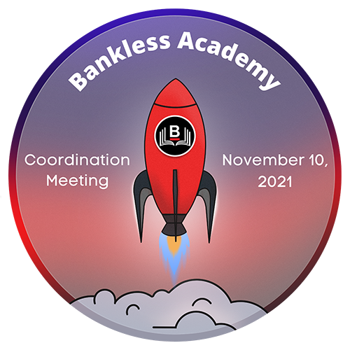 BanklessDAO Academy Coordination Meeting - 10 Nov, 2021 POAP image