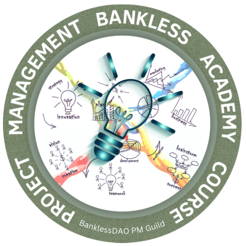 BanklessDAO Project Management Intro to PM lesson Completion POAP image