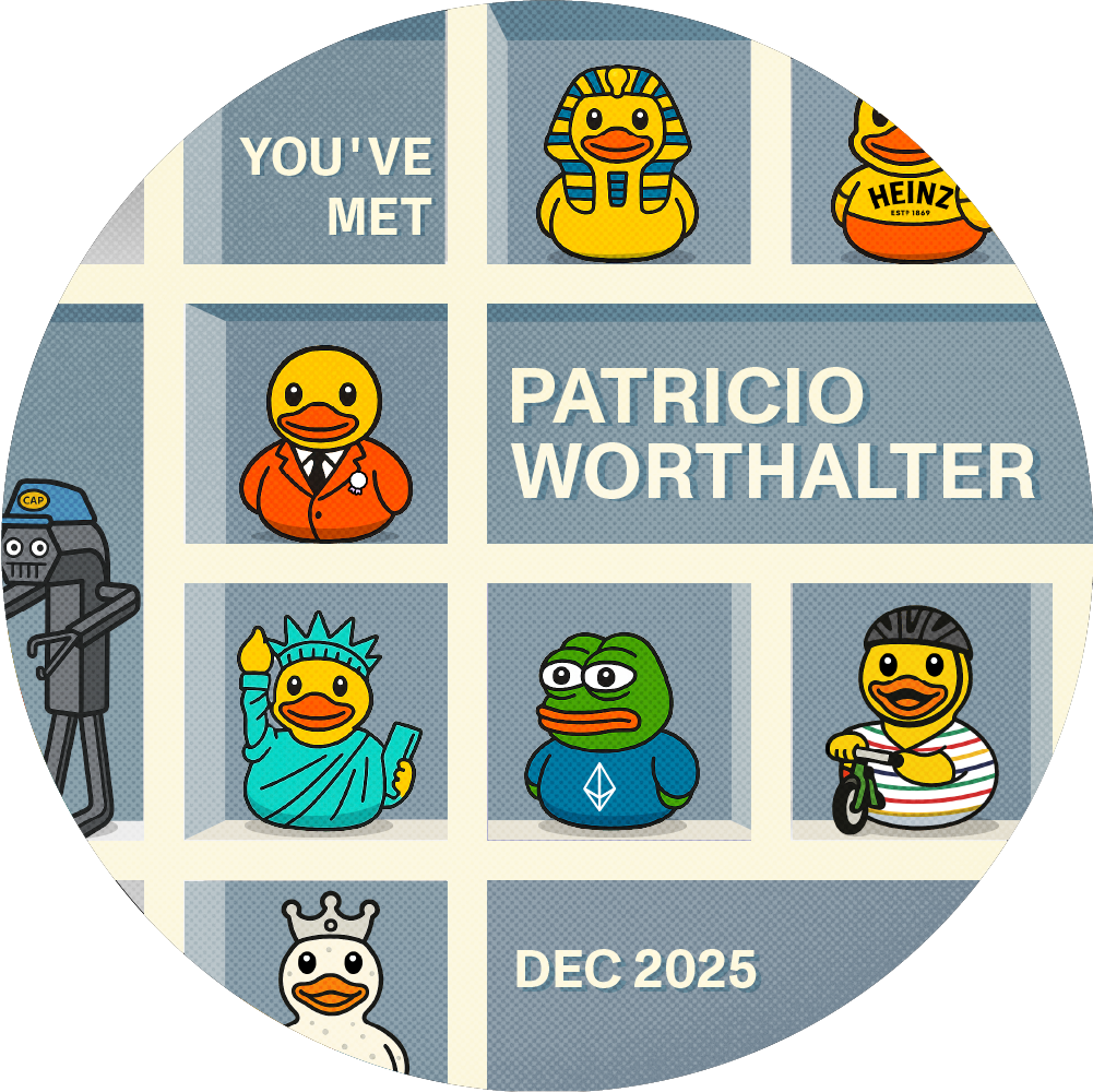You have met Patricio in December of 2025 (IRL) zoomed in.