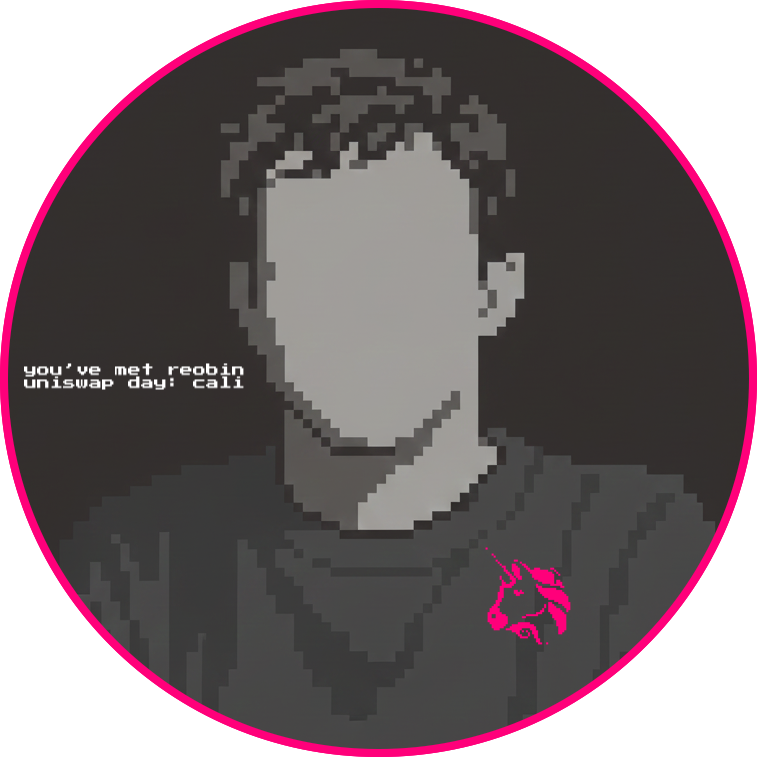 You’ve met reobin on Uniswap Day: Cali zoomed in.