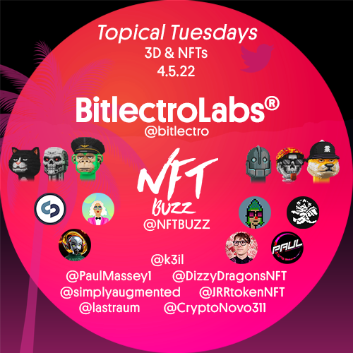 Bitlectro Labs + NFT Buzz Twitter Spaces Topical Tuesdays - 3D & NFTs POAP image